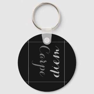 Chaveiro Aproveite o dia com este diema carpe minimalista