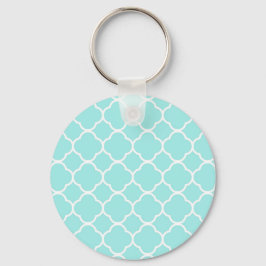 Chaveiro Aqua Blue Moroccan Pattern
