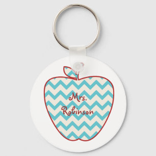 Chaveiro Aqua Chevron Apple Teacher