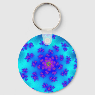 Chaveiro Aqua Floral Sprinkles