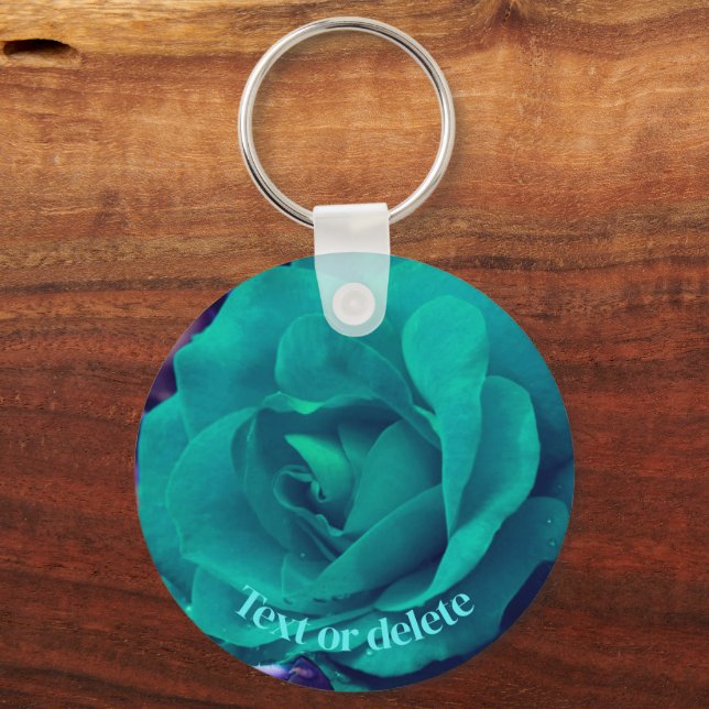 Chaveiro Aqua Rosa Flower Personalizada (Frente)