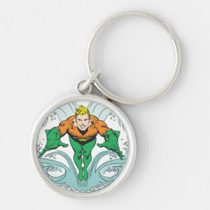 Chaveiro Aquaman Pulando para a Frente