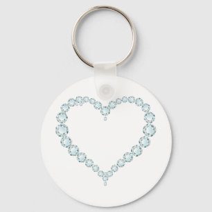 Chaveiro Aquamarine Gem Heart