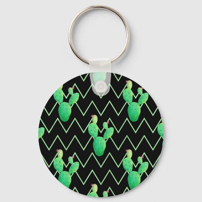 Chaveiro Aquarela Cactus (Frente)