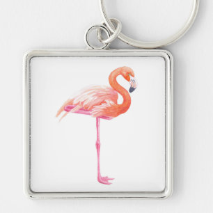 Chaveiro Aquarela Flamingo