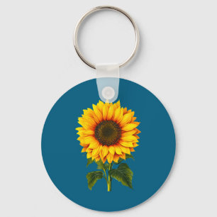 Chaveiro Aquarela girassol amarelo jardim botânico verão