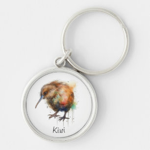 Chaveiro Aquarela neozelandesa Kiwi