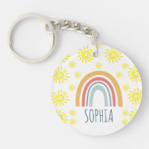 Aquarela Personalizada Caprichosa Boho Arco-íris e