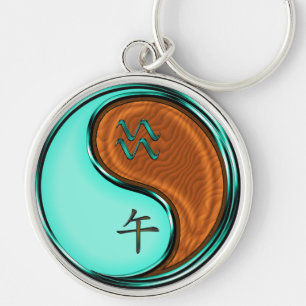 Chaveiro Aquário e Cavalo de Madeira