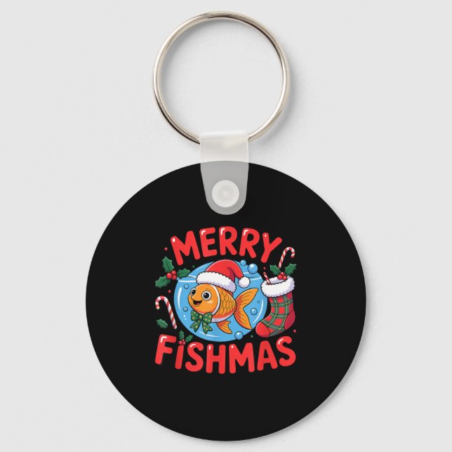 Chaveiro Aquarium Lover Trocal Fiank Christmas Merry Fishma (Frente)