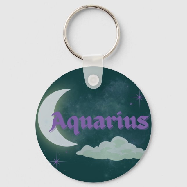 Chaveiro Aquarius Celestial Aestésico Sonho-Lua Arte em Nuv (Frente)