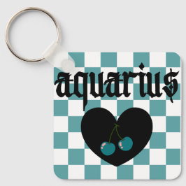 Chaveiro Aquarius Gothic Aestético Checkherry Design