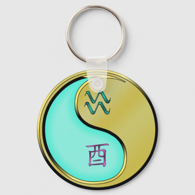 Chaveiro Aquarius & Metal Rooster (Frente)