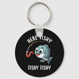 Chaveiro Aqui Peixe Engraçado Pesca Minhoca Bonito Peixe Pe