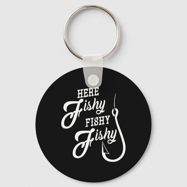 Chaveiro Aqui Peixe Engraçado Pescar Presente Boa Sorte Shi (Frente)