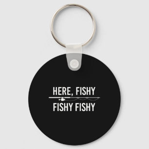 Chaveiro Aqui Peixinho Peixe Engraçado Angling Pai Pescador
