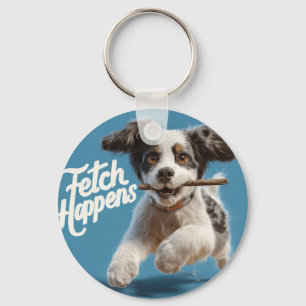 Chaveiro Ar de Médio de puppy adorável em funcionamento com
