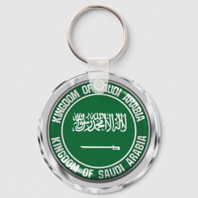 Chaveiro Arábia Saudita redonda Emblem (Frente)