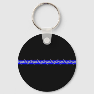 Chaveiro Arame farpado Blue Line das correções
