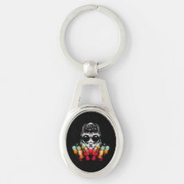 Chaveiro Aranha Fofo do Outono com Chapéu de Gota de Orvalh