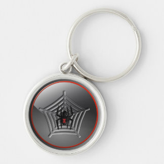 Chaveiro Aranha Negra de Viúva Negra de Halloween Spooky em