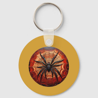 Chaveiro Aranha Negra Espanta Em Sua Web