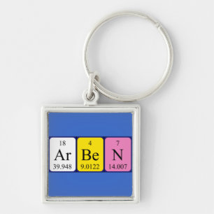 Chaveiro Arbën periódica mesa name keyring