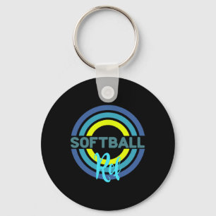 Chaveiro Árbitro de Softbol Com Círculos Modernos de Softbo