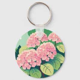Chaveiro Arbusto de Flor de Hortênsia Rosa