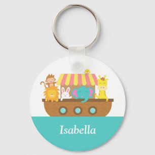 Chaveiro Arca de Noah, animais bonitos para crianças