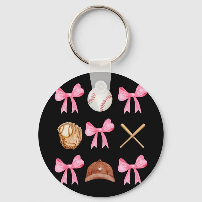 Chaveiro Arco Coquette Baseball Mama Baseball Mãe Mães Da (Frente)