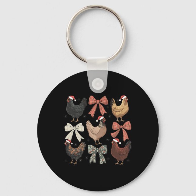 Chaveiro Arco Coquette Funny Chicken Fazenda de Natal C (Frente)