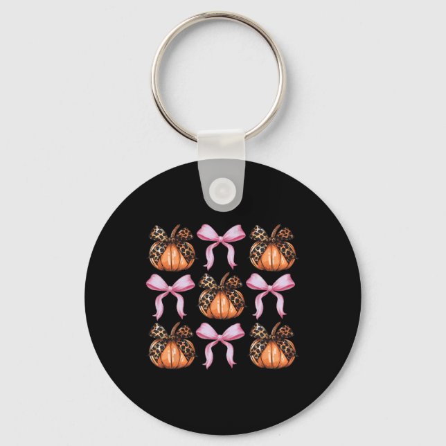Chaveiro Arco Coquette Pumpkin Halloween Mulheres Skeleton  (Frente)