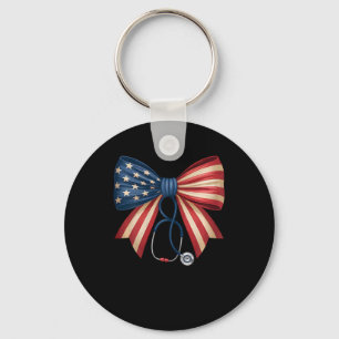 Chaveiro Arco De Bandeira Americano Stethoscope 4 De Julho 