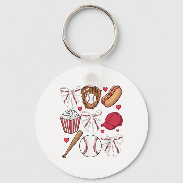 Chaveiro Arco de beisebol Coquette Mulheres Meninas Basebal (Frente)