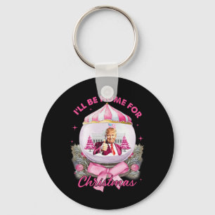 Chaveiro Arco de coquete cor-de-rosa, estarei em casa no Na