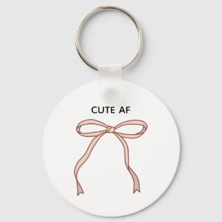 Chaveiro Arco de Fita Rosa Fofo Minimalista
