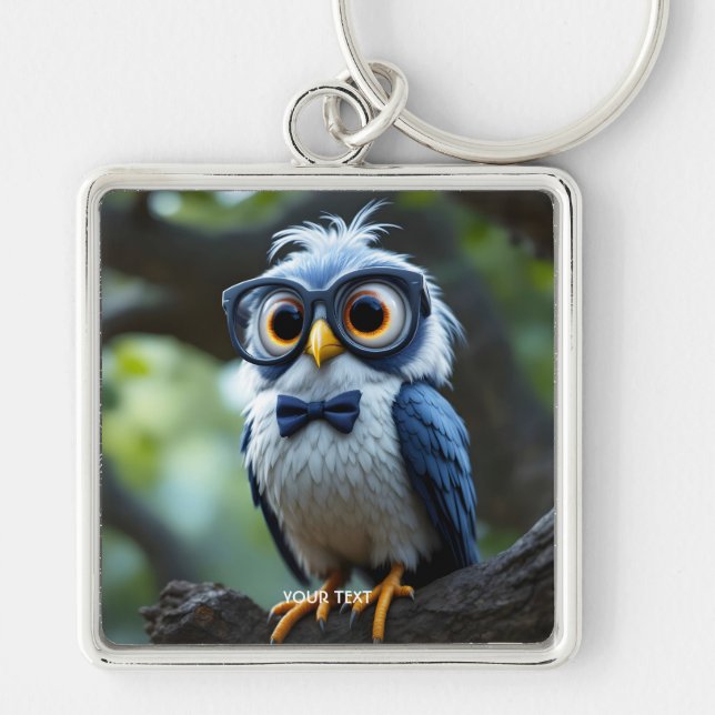 Chaveiro Arco Fantasy Cute Owl Glass (Frente)