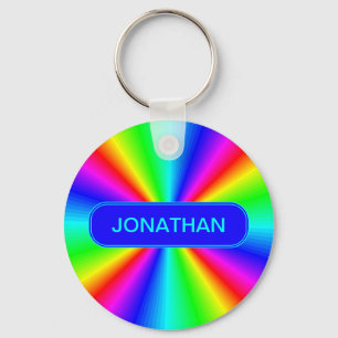 Chaveiro Arco-Íris Brilhante Colorido Personalizado