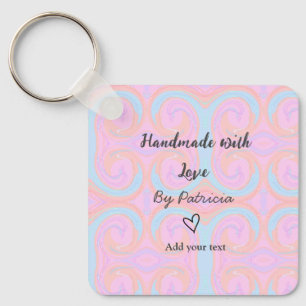 Chaveiro Arco-íris brilhante feito à mão com amor adicionar