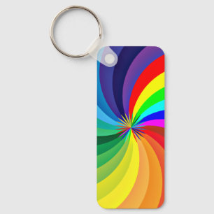 Chaveiro Arco-Íris Colorido Mandala