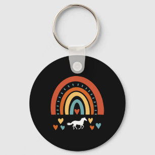 Chaveiro Arco-Íris De Cavalo Para Raparigas Cavalas Andando