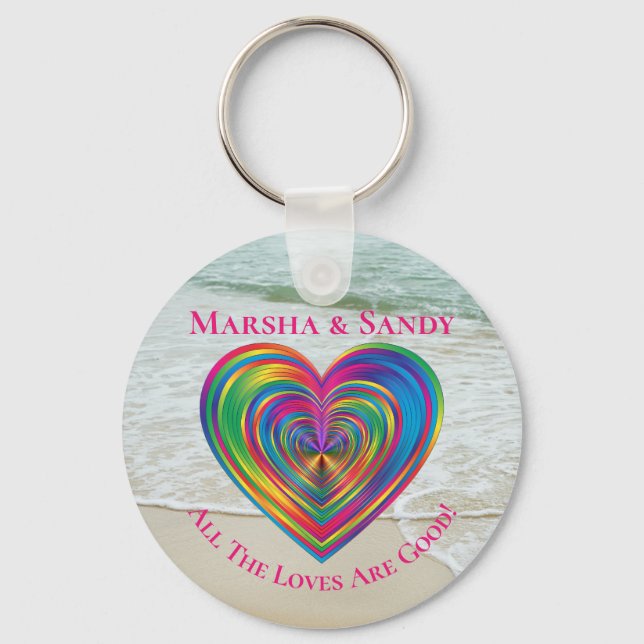 Chaveiro Arco-Íris LGBT Todos Os Amores São Bons (Frente)