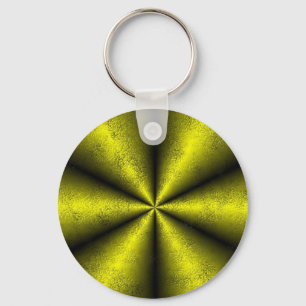 Chaveiro Arco-Íris Negro Dourado Amarelo em Leatheroptik