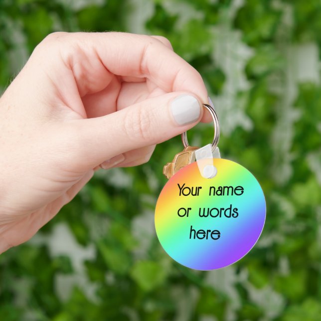 Chaveiro Arco-Íris Personalizado (Mão)