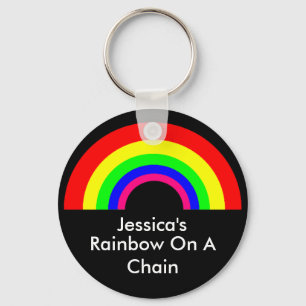 Chaveiro Arco-íris Personalizado Em Uma Corrente