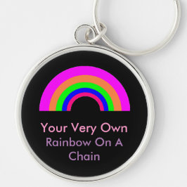 Chaveiro Arco-íris Personalizado em uma Corrente