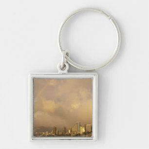 Chaveiro Arco-íris sobre Honolulu, Havaí, EUA 3