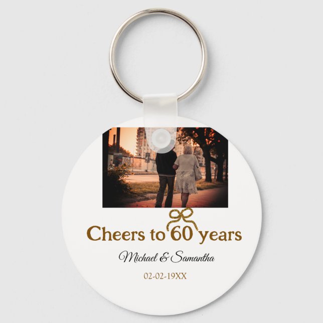 Chaveiro arco ouro aplaude casamento de 60 anos (Frente)