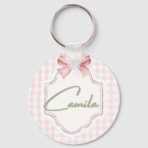 Chaveiro Arco Personalizado de Camila Baby Girl &Gingham